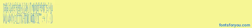 Шрифт Wadlow – синие шрифты на жёлтом фоне