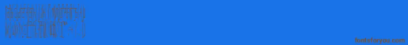 Czcionka Wadlow – brązowe czcionki na niebieskim tle