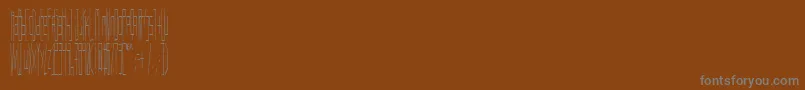 Czcionka Wadlow – szare czcionki na brązowym tle