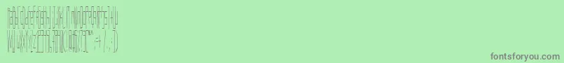フォントWadlow – 緑の背景に灰色の文字