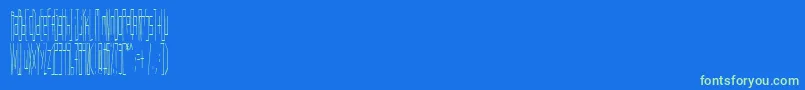 Czcionka Wadlow – zielone czcionki na niebieskim tle