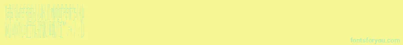 フォントWadlow – 黄色い背景に緑の文字