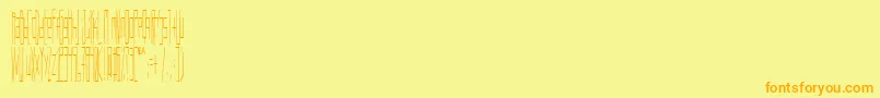 Wadlow-fontti – oranssit fontit keltaisella taustalla