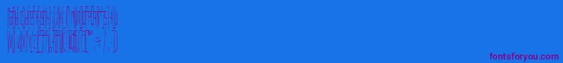 フォントWadlow – 紫色のフォント、青い背景