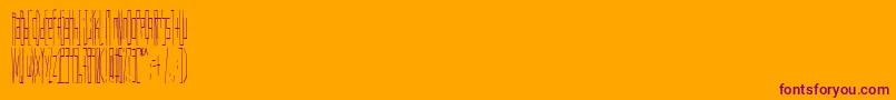 Wadlow-Schriftart – Violette Schriften auf orangefarbenem Hintergrund