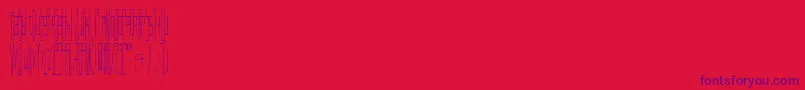 Czcionka Wadlow – fioletowe czcionki na czerwonym tle