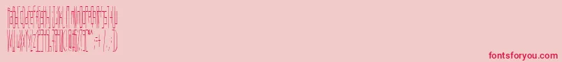 Czcionka Wadlow – czerwone czcionki na różowym tle