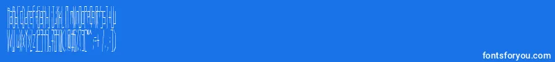 Шрифт Wadlow – белые шрифты на синем фоне