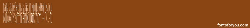 Czcionka Wadlow – białe czcionki na brązowym tle