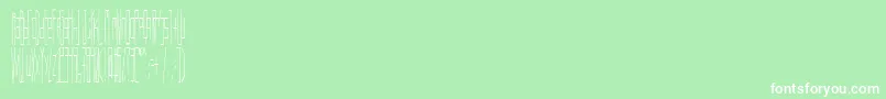 Fonte Wadlow – fontes brancas em um fundo verde