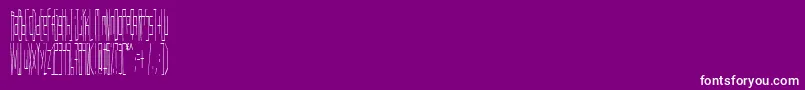 Шрифт Wadlow – белые шрифты на фиолетовом фоне