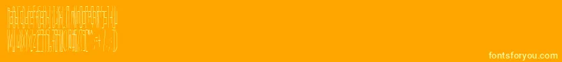 Police Wadlow – polices jaunes sur fond orange