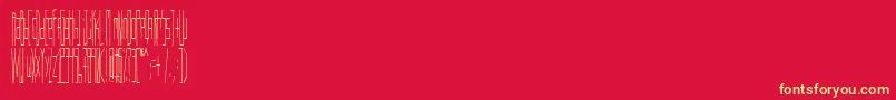Czcionka Wadlow – żółte czcionki na czerwonym tle