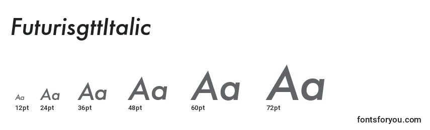 FuturisgttItalic Font Sizes