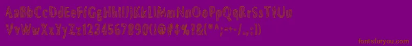 DsBrushesNormal Font – Brown Fonts on Purple Background