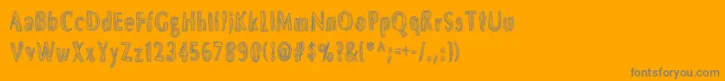 DsBrushesNormal-Schriftart – Graue Schriften auf orangefarbenem Hintergrund