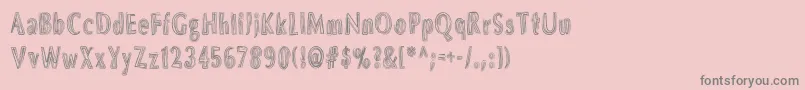 DsBrushesNormal Font – Gray Fonts on Pink Background