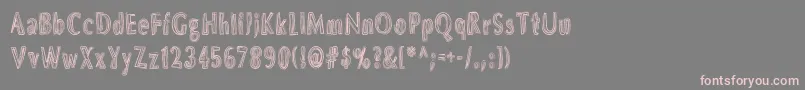 DsBrushesNormal Font – Pink Fonts on Gray Background