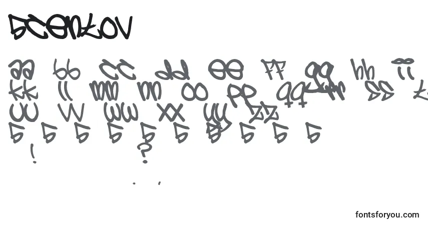 Schriftart 5centov – Alphabet, Zahlen, spezielle Symbole