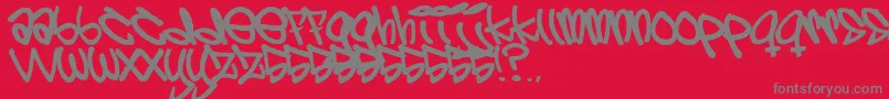 5centov Font – Gray Fonts on Red Background