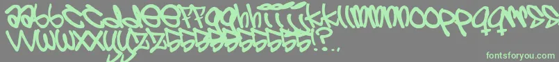 5centov-Schriftart – Grüne Schriften auf grauem Hintergrund