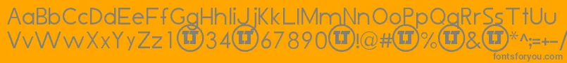 LjDesignStudiosIsThin Font – Gray Fonts on Orange Background