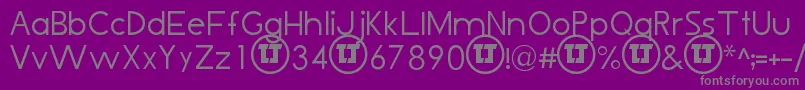 Czcionka LjDesignStudiosIsThin – szare czcionki na fioletowym tle