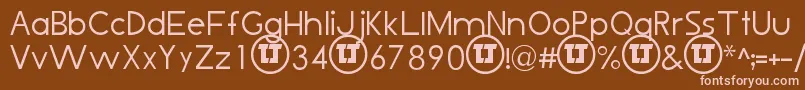 Police LjDesignStudiosIsThin – polices roses sur fond brun