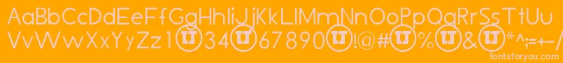 LjDesignStudiosIsThin Font – Pink Fonts on Orange Background
