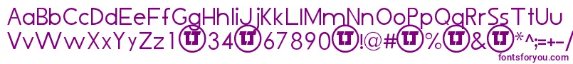 Czcionka LjDesignStudiosIsThin – fioletowe czcionki