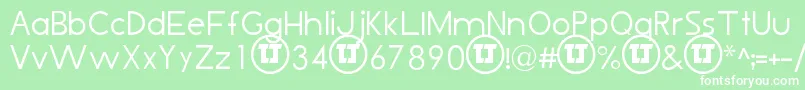 LjDesignStudiosIsThin Font – White Fonts on Green Background
