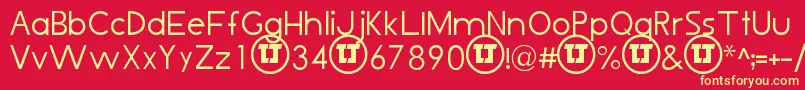 LjDesignStudiosIsThin Font – Yellow Fonts on Red Background