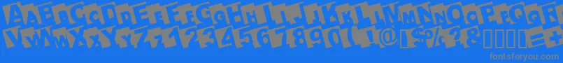 Bigarialleft Font – Gray Fonts on Blue Background