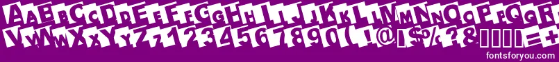 Bigarialleft Font – White Fonts on Purple Background