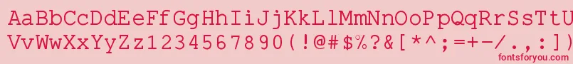 Шрифт PseudoApl – красные шрифты на розовом фоне