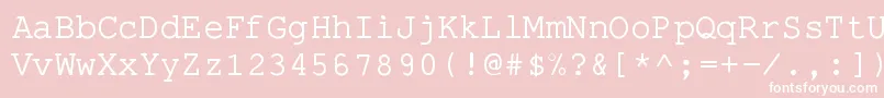 PseudoApl Font – White Fonts on Pink Background