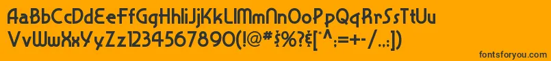 Snappyservicenf Font – Black Fonts on Orange Background