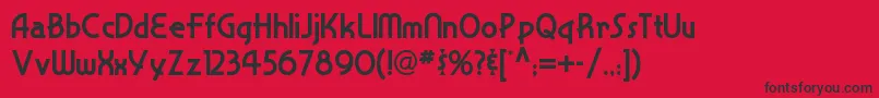 フォントSnappyservicenf – 赤い背景に黒い文字