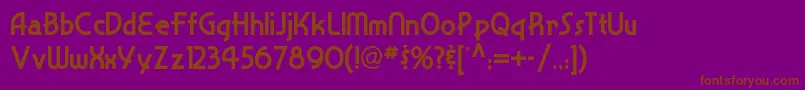 Snappyservicenf Font – Brown Fonts on Purple Background