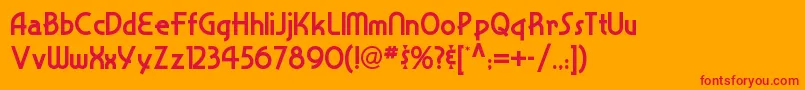 Snappyservicenf Font – Red Fonts on Orange Background