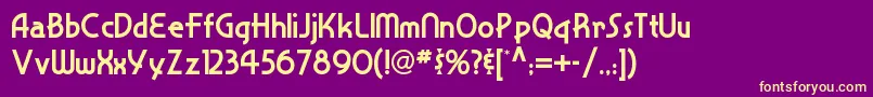 Snappyservicenf Font – Yellow Fonts on Purple Background