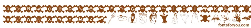 Шрифт Hallowien – коричневые шрифты на белом фоне