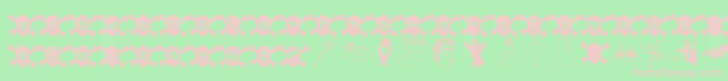 Hallowien Font – Pink Fonts on Green Background