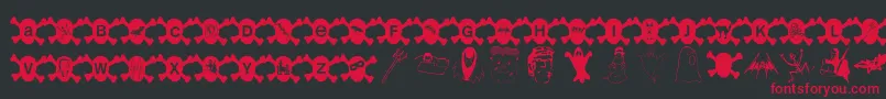 Hallowien Font – Red Fonts on Black Background