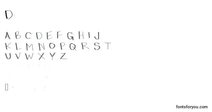 Шрифт Dressinup – алфавит, цифры, специальные символы