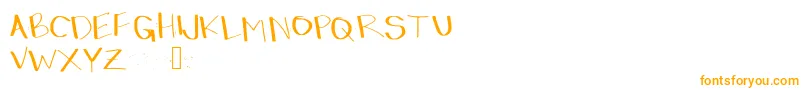 Dressinup Font – Orange Fonts on White Background