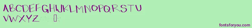 Dressinup Font – Purple Fonts on Green Background