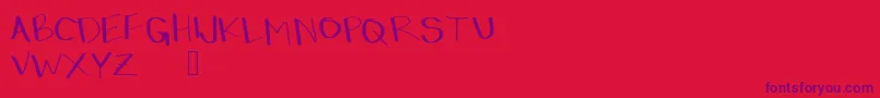 Police Dressinup – polices violettes sur fond rouge
