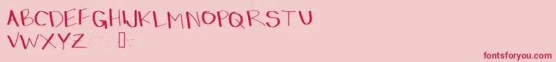 Dressinup Font – Red Fonts on Pink Background