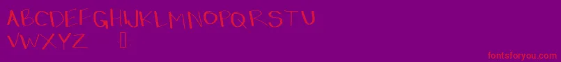 Dressinup-Schriftart – Rote Schriften auf violettem Hintergrund